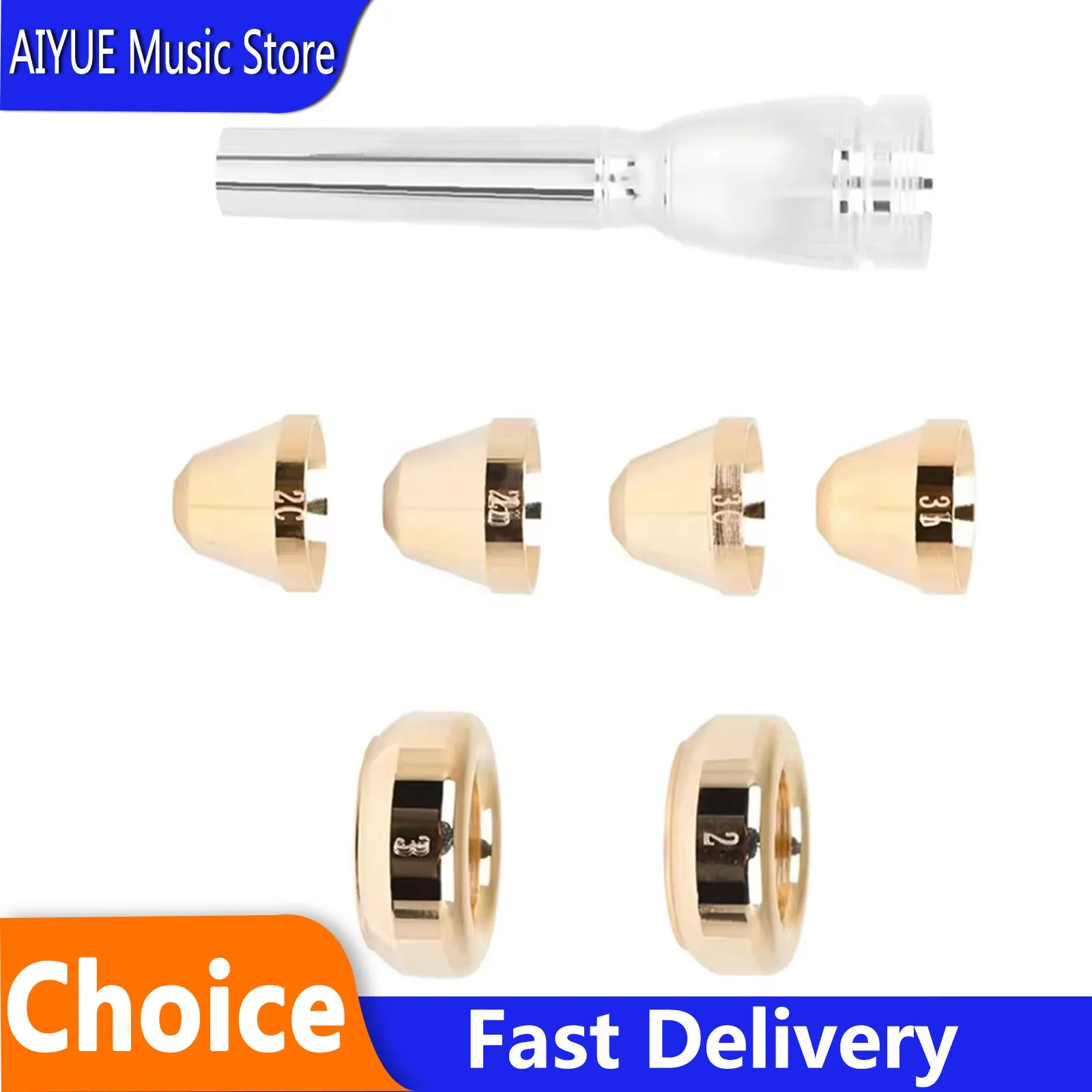 

Trumpet Mouthpiece Meg 2C 3C 2B 3B Size No.7 Head For Bach Beginner Musical Trumpet Parts Brass Instrument Replacement Sets