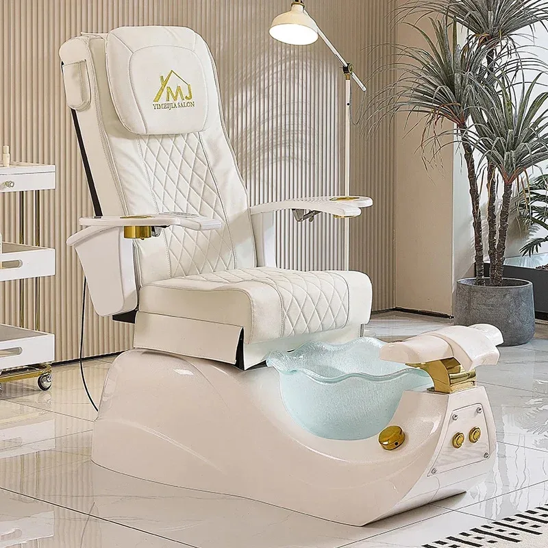 

Electric Reclining Pedicure Spa Chair - Nail Salon Foot Care & Manicure Chair for Beauty Spa
