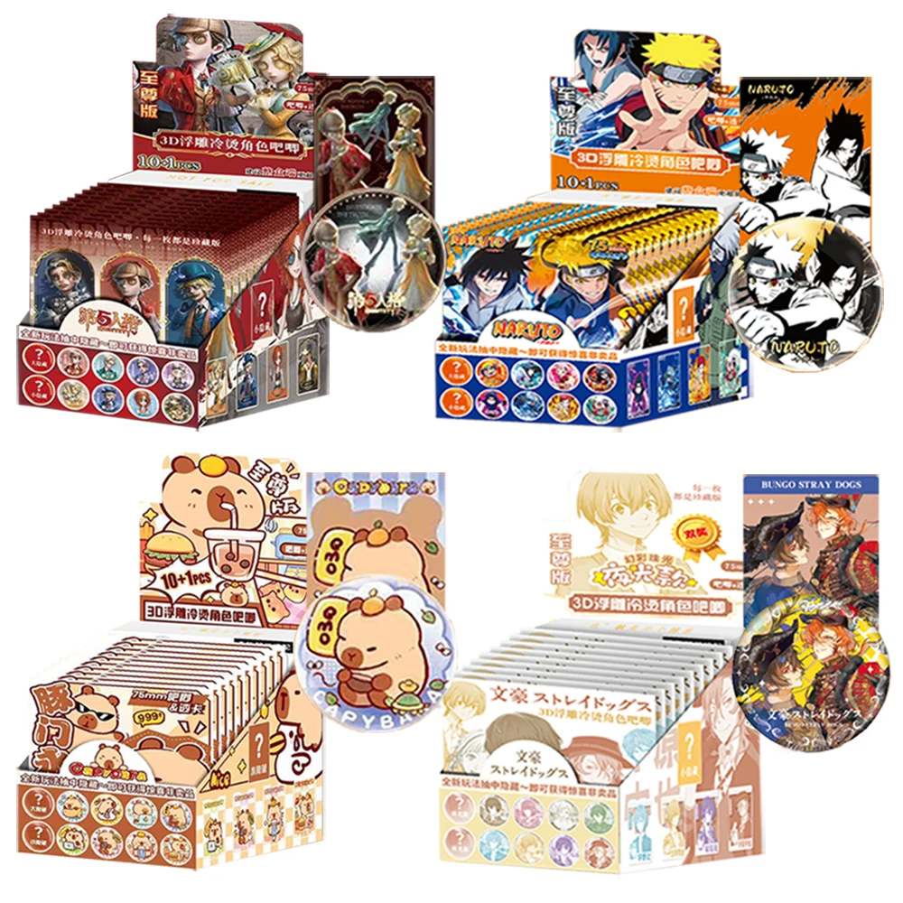 

High Score Anime Game Transparent Craftsmanship Protagonist Card Fans Cherish Fun 3D Relief 75mm Badge Decoration Birthday Gift