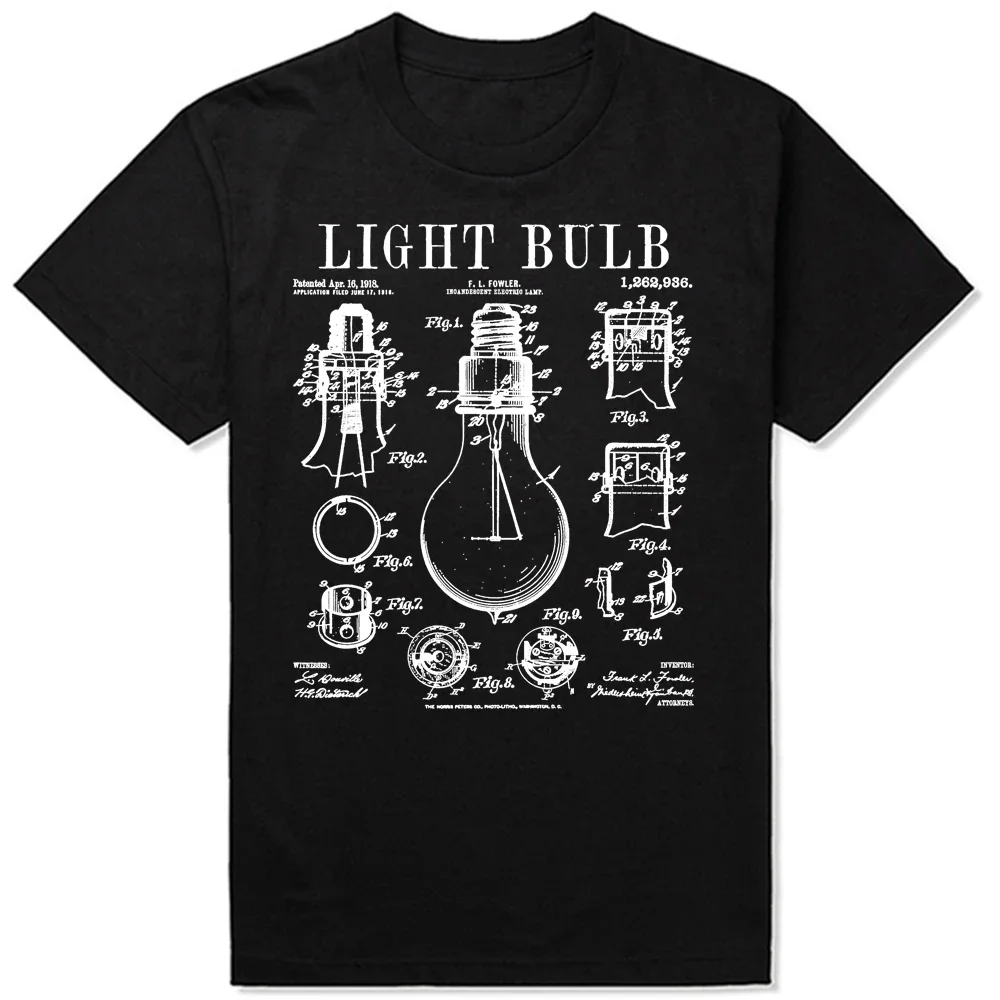 Electrical Worker Pattern Short-sleeved T-shirts Light Bulb Pattern Electrical-themed Fun Streetwear for Women Online Gifts Y2K