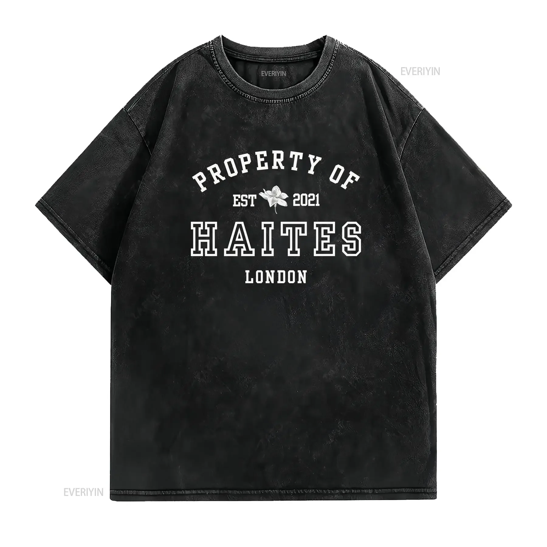 Property Of Julian Haites Magnolia Parks Book Boyfriend Merch Classic Fit Black Crewneck T shirt vintage Washed Stretched