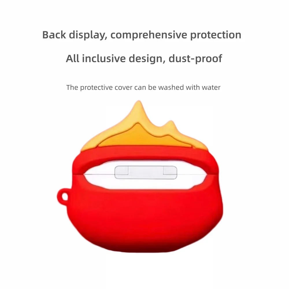 Urocze etui ochronne z pełnego silikonu w stylu kreskówkowym do słuchawek bezprzewodowych Apple AirPods Pro 3, akcesoria Bluetooth. — zdjęcie produktu 5