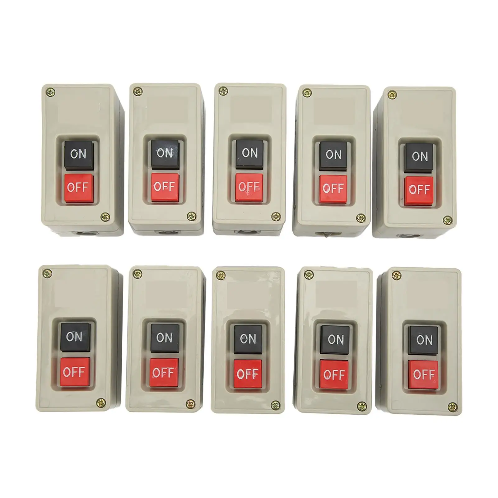 10PCS 3 Phase Motor Switch 2-Position Self-Reset Power Button 380V 30A for distribution Boxes