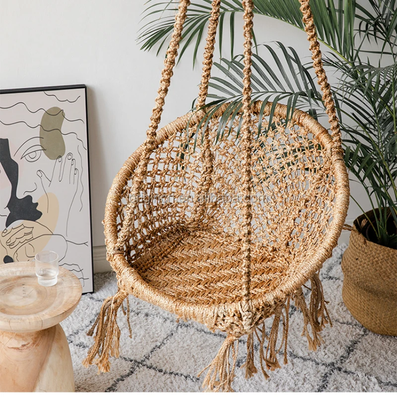 round Bohemian Style Popular Swing Hotel Indoor Furniture Leisure Lace Bohemian Chair Rope Swing