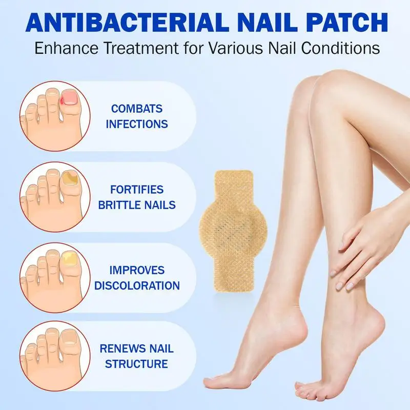 21 個足の爪パッチ柔軟な生地防水爪修理パッチ亀裂変色フットケア通気性陥入爪ステッカー