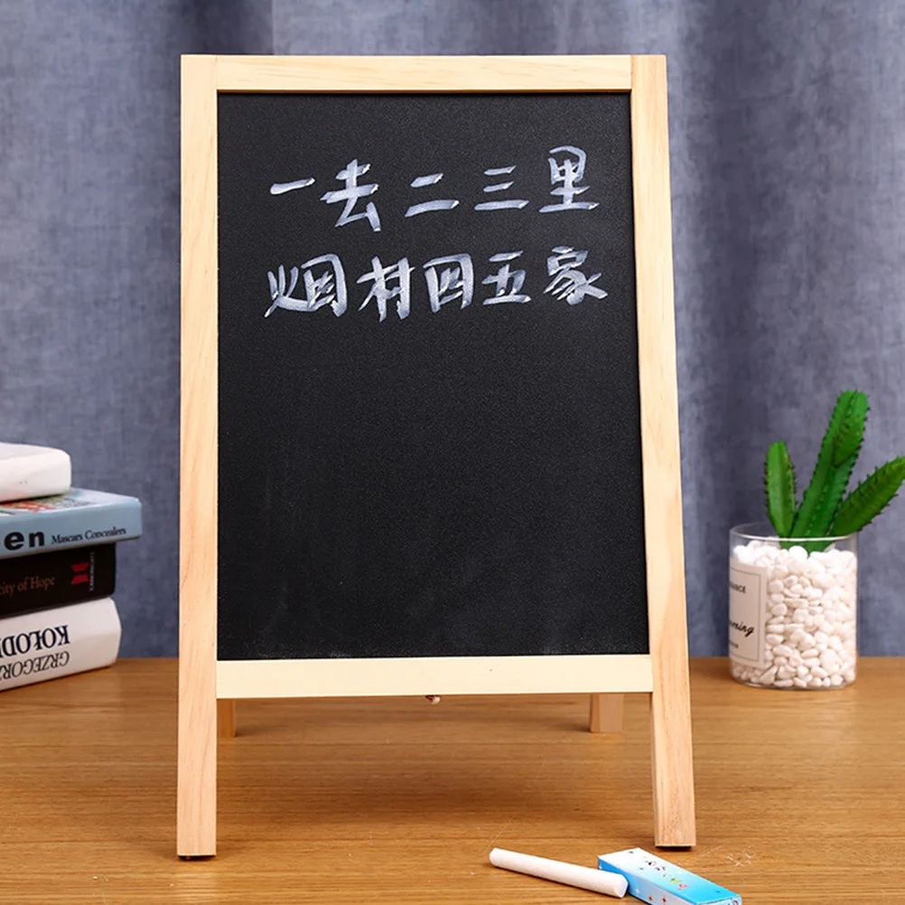 

2Pcs Reusable Answer Board Kids Writing Pad Double Sided Erasable Chalk Board for Children Whiteboard Learning Tool