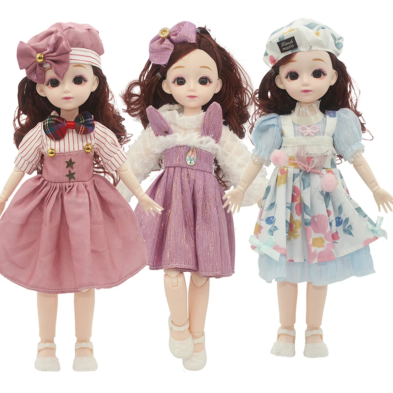 Fashion Cute Doll 30cm Doll Princess Dress Up Clothes 1/6 Bjd Doll Kids Girls Toy Birthday Gift