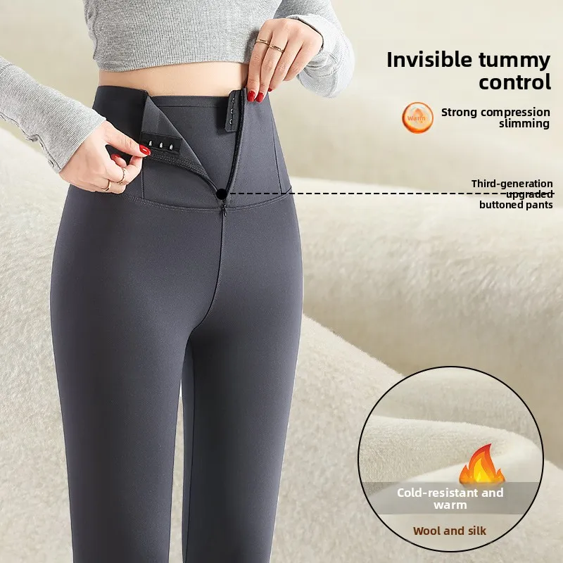 

Women's arkskin Yoga Pants Fce Lined Tight Fit Tummy Control Butt Lifting Warmth Bot New Sle Autumn Winter Outfit