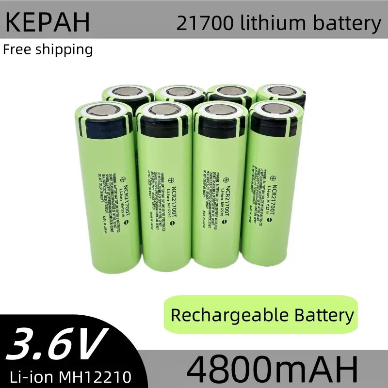 New 3.6V 4.8AH 21700 Battery Rechargeable Battery 3.7V 4800mAh 50A Power Li-ion High Discharge Batteries for Electrical Tools