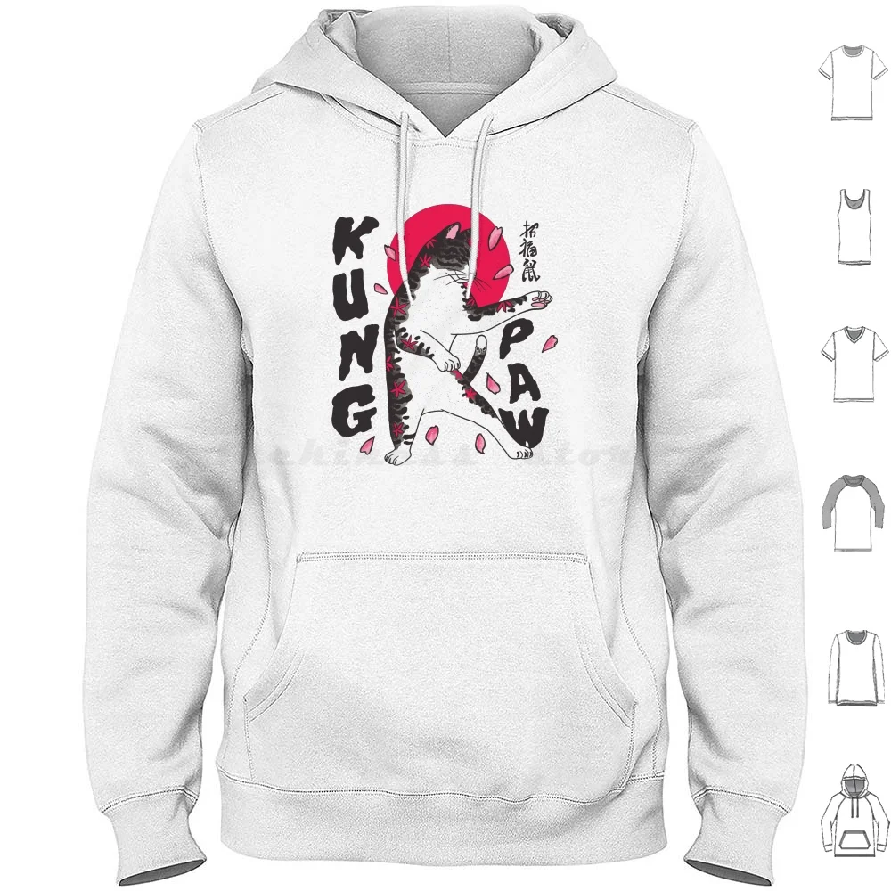 Kung Fu Cat Hoodies Long Sleeve Karate Cat Karate Time Karate Cat Awesome Karate Girl Karate Karate Instructor Karate