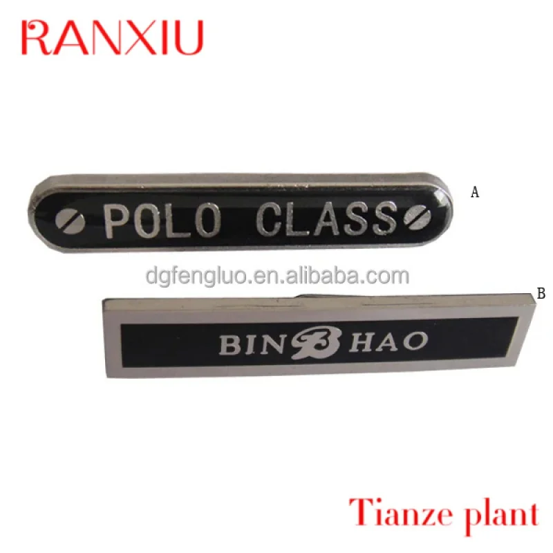 Custom High quality custom logo metal plate Letter metal labels for suitcase parts