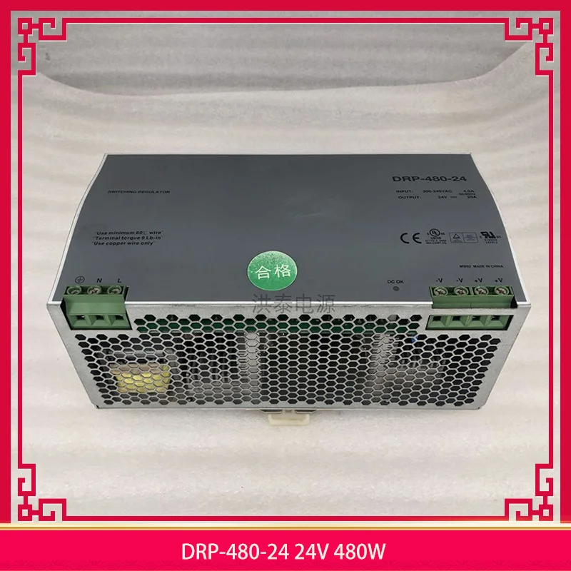 

DRP-480-24 24V 480W For MW Rail Type Switching Power Supply PFC Dr High Quality Fully Tested Fast Ship