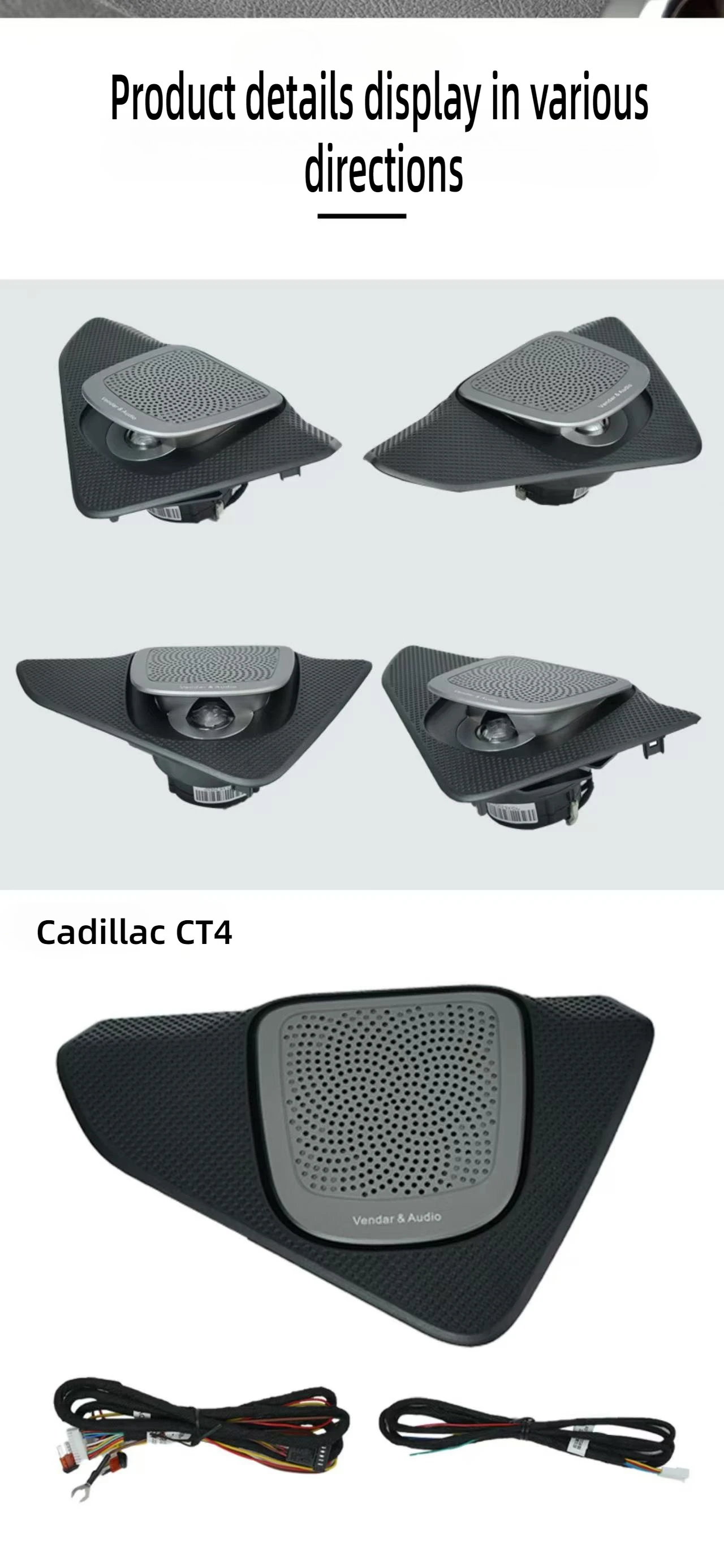 High Performance Auto Center Lifting Tweeter for Cadillac CT4 CT6 Car Speakers Sound System 32 Colors LED Ambient Lighting Kit - Image 3