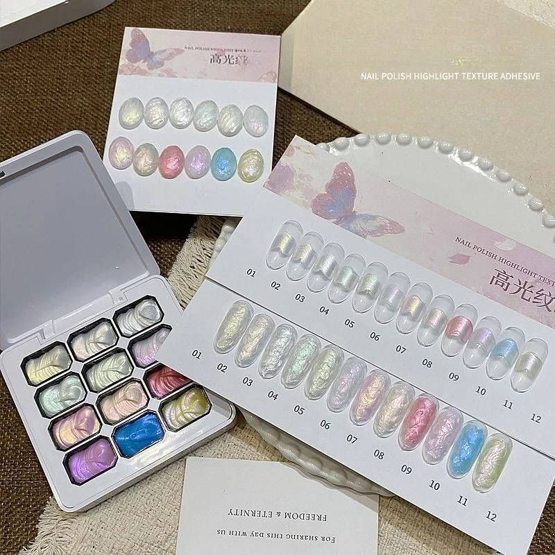 Aurora Pearl Colors New Popular Texture Gel Nail Polish Semi-permanent Nail Art Soak-off UV LED Modeling Gel Varnishes Nail Art