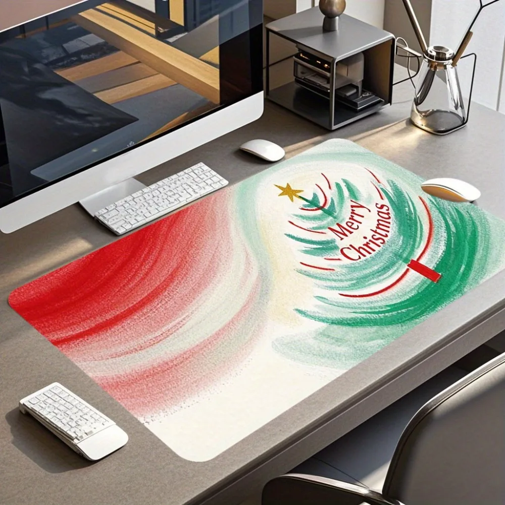 Christmas Tree Pattern Extended Gaming Mouse Pad Ultrafine Surface Non-slip