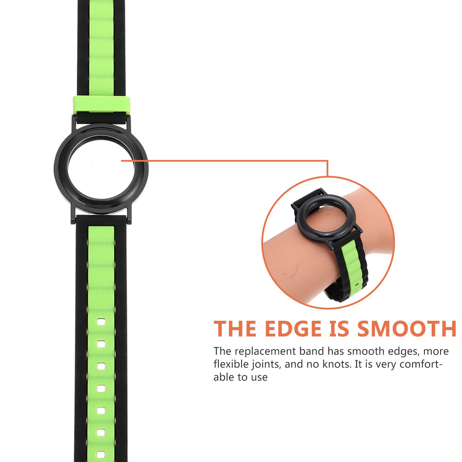

Silicone Watch Band Full Protection Comfortable Breathable Soft Skin Friendly Watch Strap for Tracking