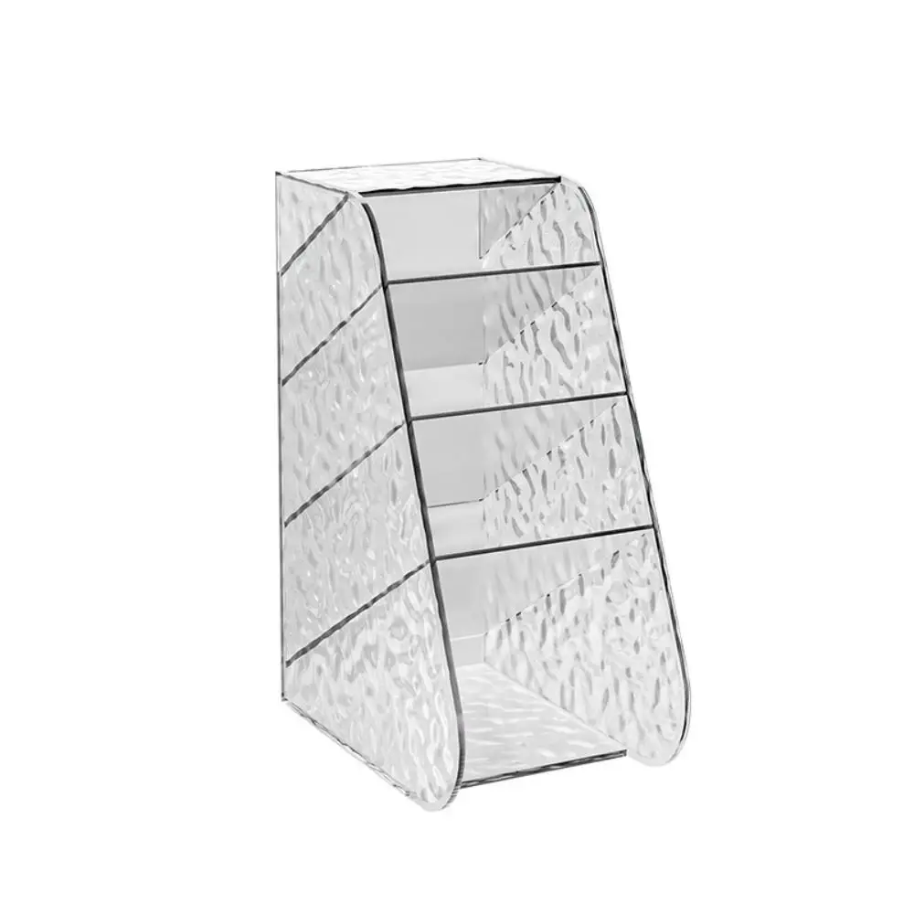 Simple Plastic Pen Holder Multifunctional Oblique Insertion Desktop Storage Box Transparent Stationery Organizer School Office