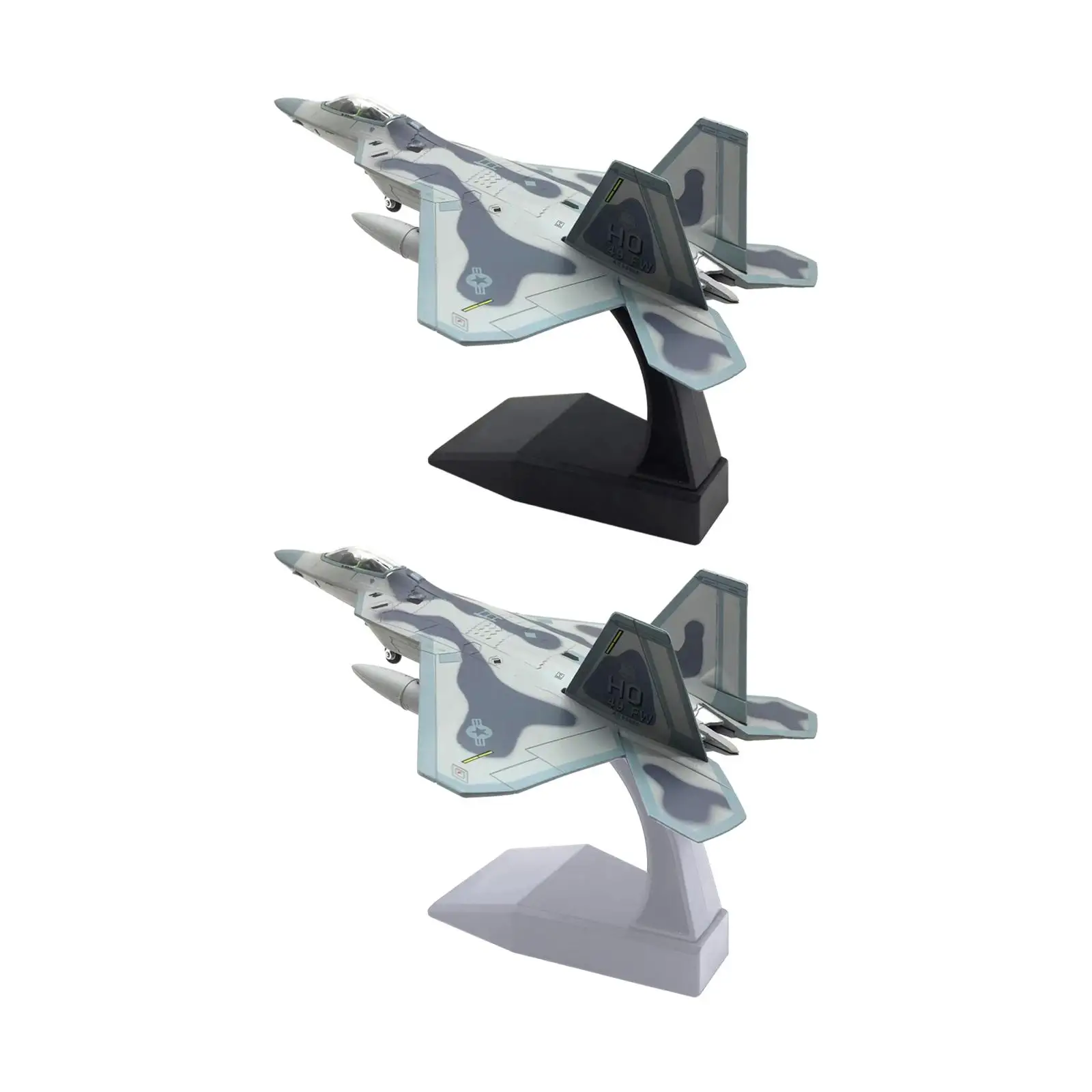 1:100 Scale USA F22 Aircraft Kids Toys Simulation Diecast Alloy Fighter for Home Livingroom Shelf Cafes Desktop Decoration