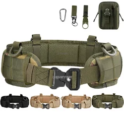 Tactical Padded Belt Airsoft Shooting Combat Molle Soft Belts Training Hunting Climbing Breathable Adjustbale Waistband