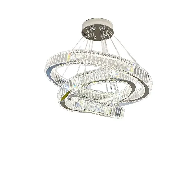 

Italian light luxury modern simple living room bedroom crystal chandelier project hotel lobby