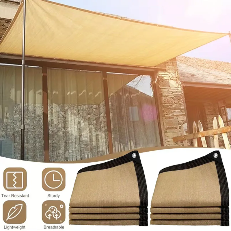 2x2m 2x4m Balcony Yard Shading Thickened Heat Resistant Outdoor Gazebo Dense Shade Net Cooling Breathable Mesh