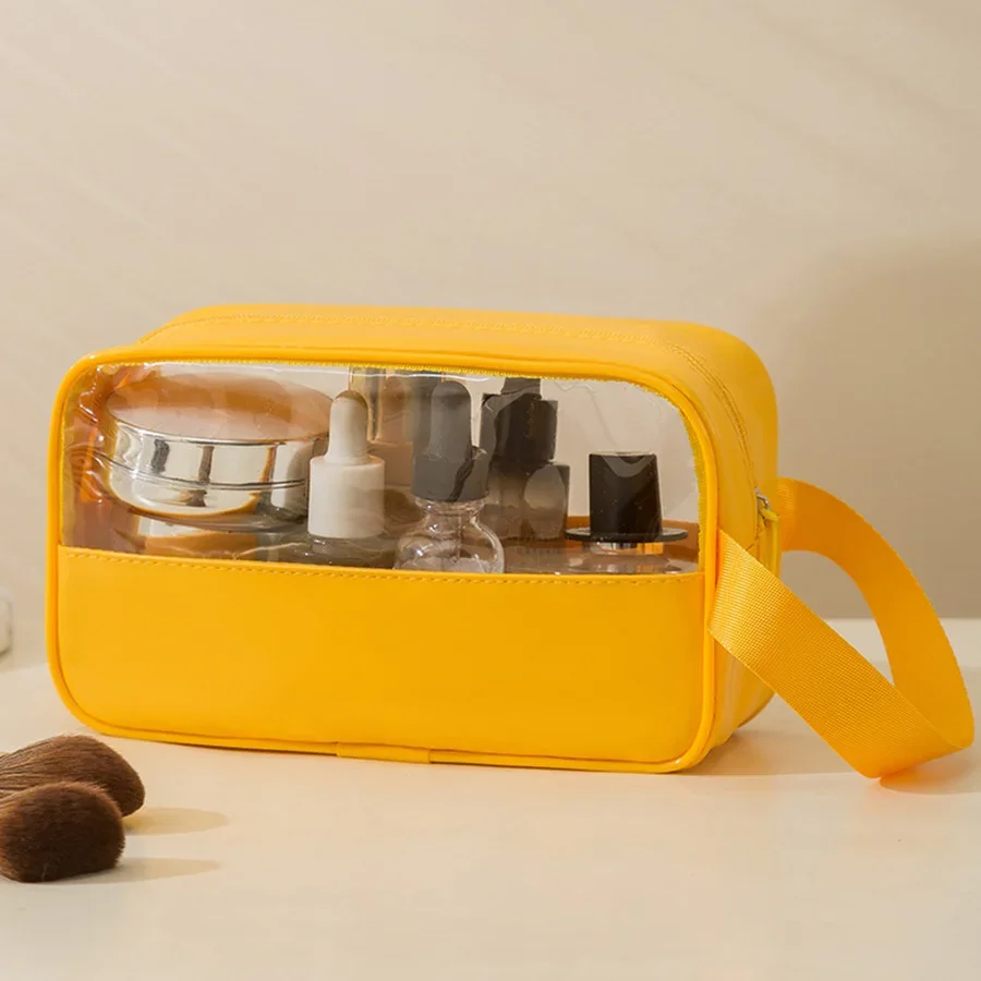 Kulturtasche für Damen und Herren, durchscheinender, wasserdichter Kosmetik-Reise-Organizer für Accessoires und Toilettenartikel – Detail 13
