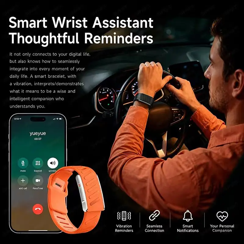 2026 new screenlesssmart wristband,electrocardiogram health monitoring,outdoor sports fitness tracker3ATM waterproof smart watch