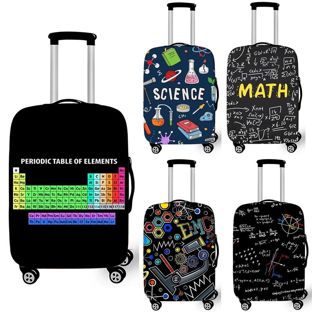 Periodic Table of Elements Luggage Cover for Travel Physics Mathematics Chemistry Suitcase Cover Science Trolley Case Covers