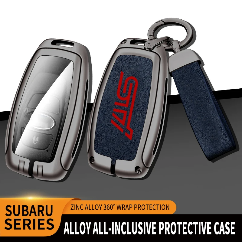 Car Zinc Alloy Key Case Bag For Subaru STI Brz Wrx Xv Ascent Forester Outback Impreza Legacy Car Key Metal Key Shell Accessories