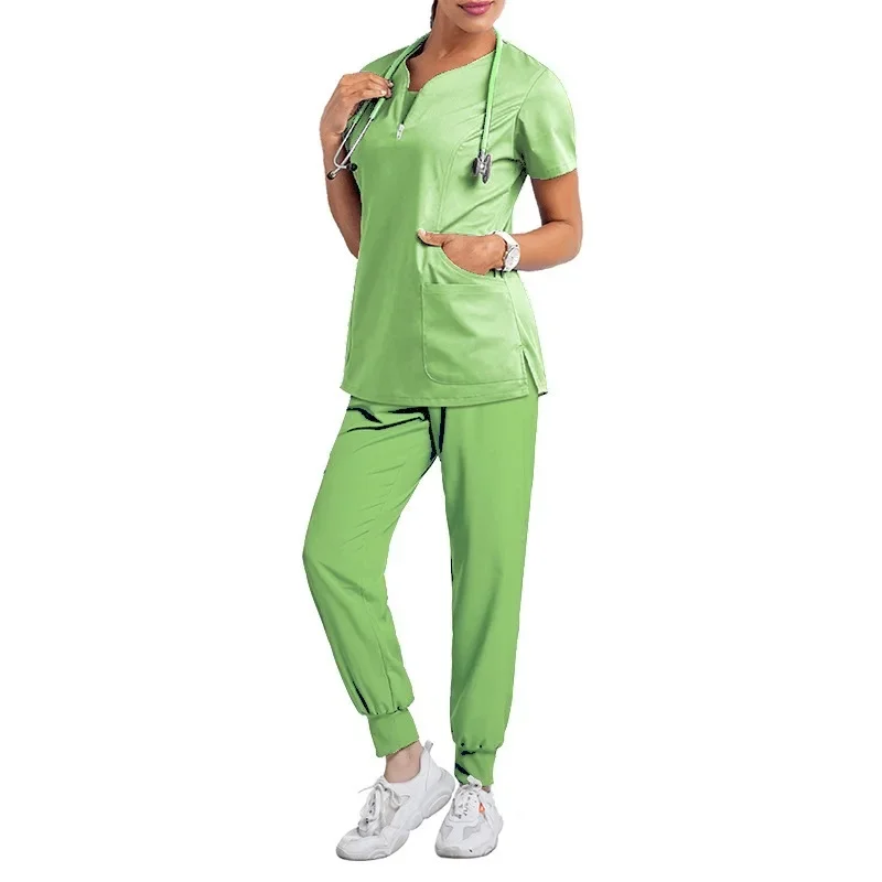 Medische Scrubs Uniform Verpleegkundige Accessoires Vrouwen Scrubs Sets Ziekenhuis Tandheelkundige Kliniek Schoonheidssalon Spa Werkkleding Labjas