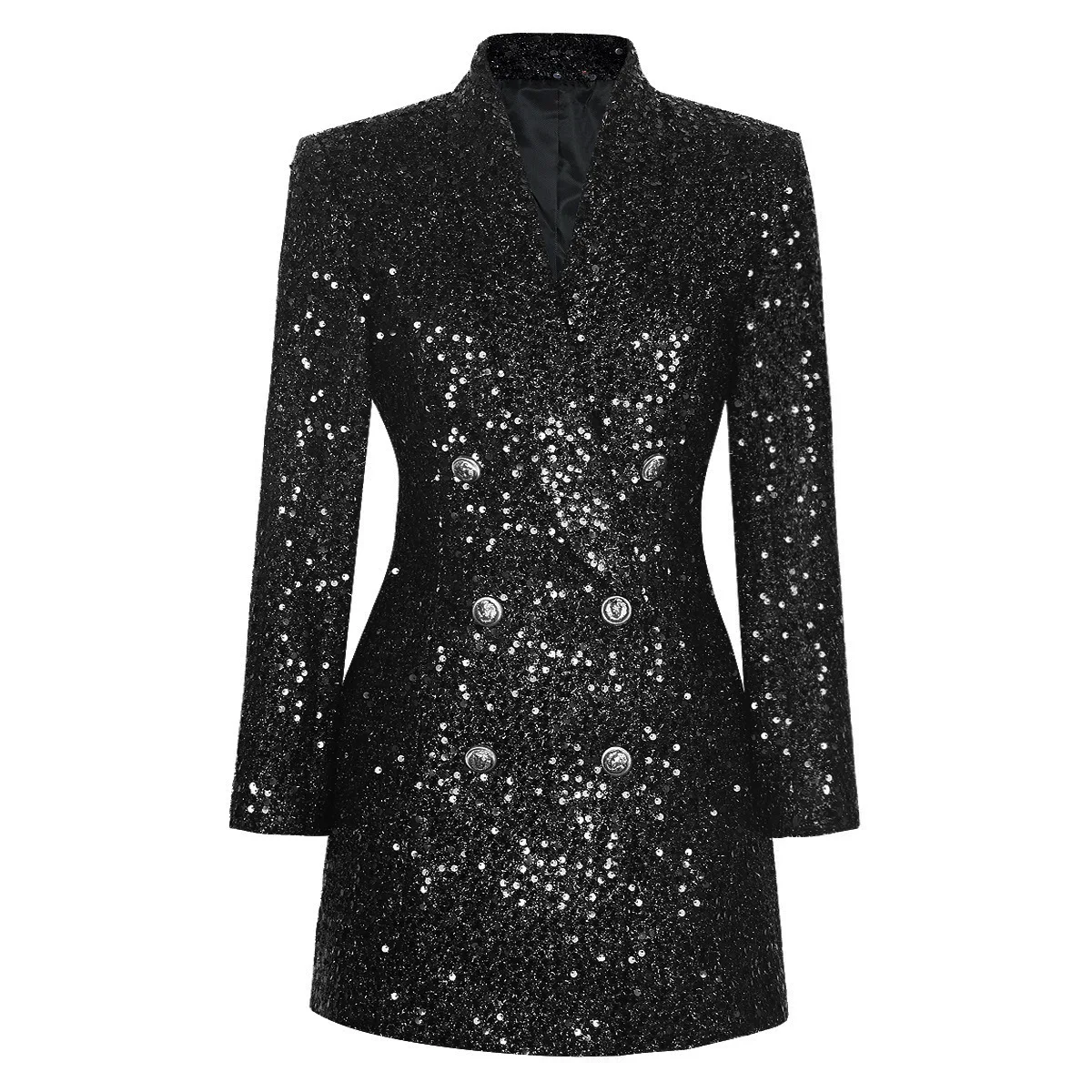 

Women autumn and winter elegant fashional suit coat with button,jacket with sequins,bling bling style design,perfect for party