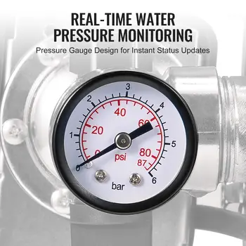 SucceBuy 1馬力淺井泵,帶壓力罐,1000加侖/小時流量,5加侖水箱,自動灌溉增壓泵,適用於家庭花園 10 最佳銷售 水井泵 - №6