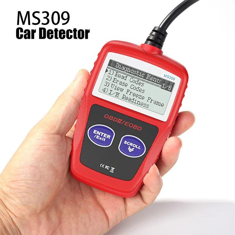 Автомобильный считыватель тропых кодов OBD2 сканер MS309 коды неисправностей двигателя OBDII автомобильный диагностический инструмент для нескольких моделей автоинструменты