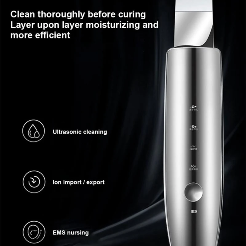 Instrument de beauté pour nettoyer les pores, Ion Peeling, lumière rouge et bleue, thérapie photonique LED, élimine les points noirs