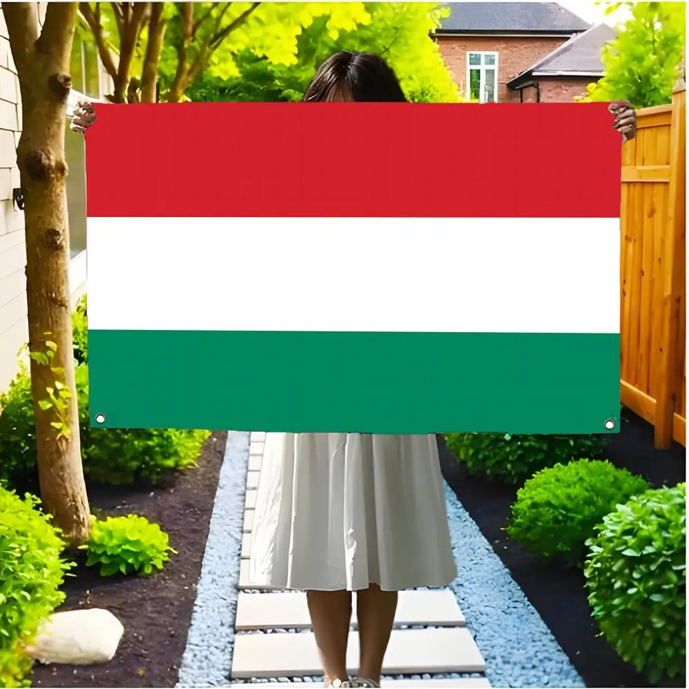 country national Flags of Hungary Flags Borderless four-ring ornament indoor outdoor decoration effortless to hang