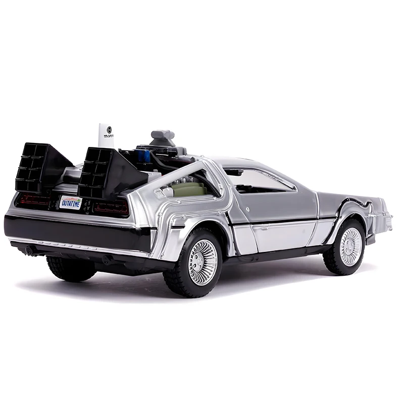 JADA 1/32 DMC-12 DeLorean DMC I II III Ritorno al futuro Macchina del tempo Mr.Fusion Diecast Modello di auto giocattolo