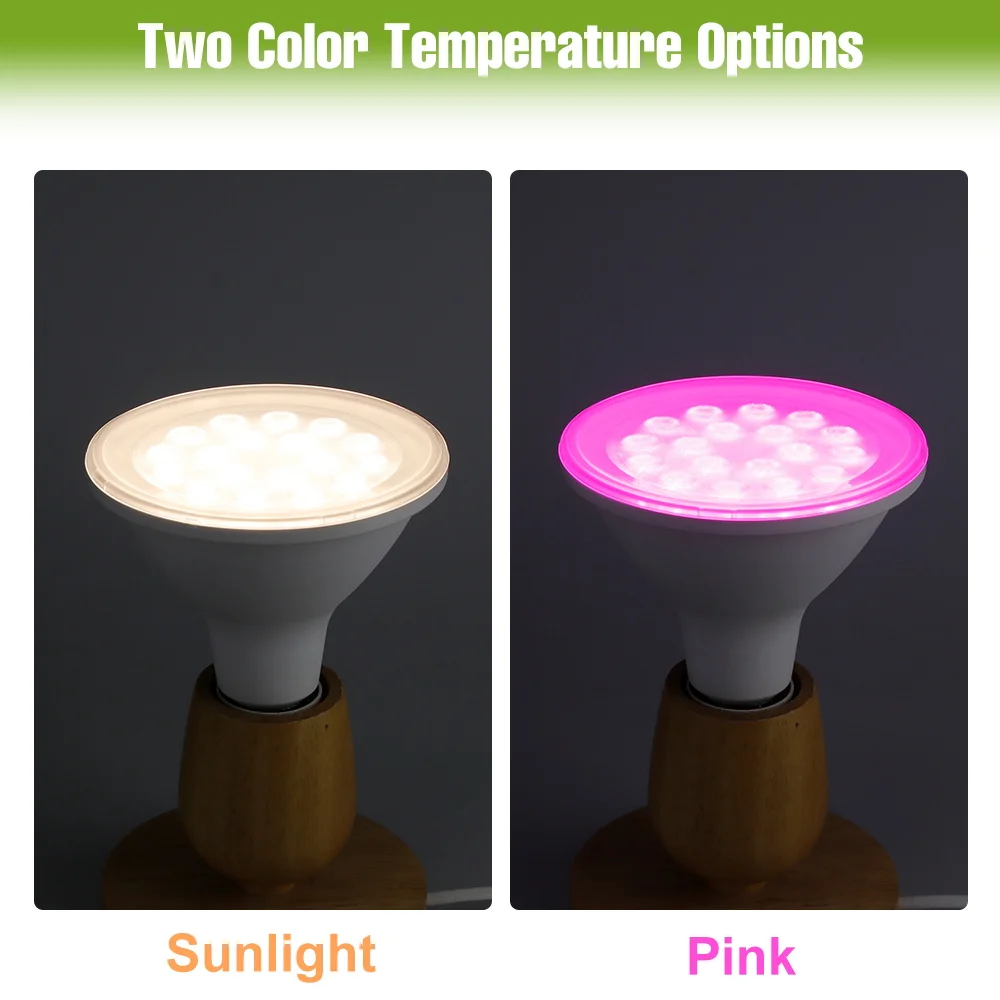 8 Pack LED E27/E26 Grow Light Full Spectrum Indoor Greens Potted Plant Flower Cultivation Hydroponics Lamp AC100-277V 6W 10W 15W