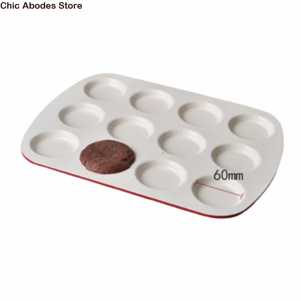 

Carbon Steel Baking Mold Pan Non-stick 12 Cavity Muffin Cakes Mold Easy To Demould Multi-purpose Kitchen Baking Mold