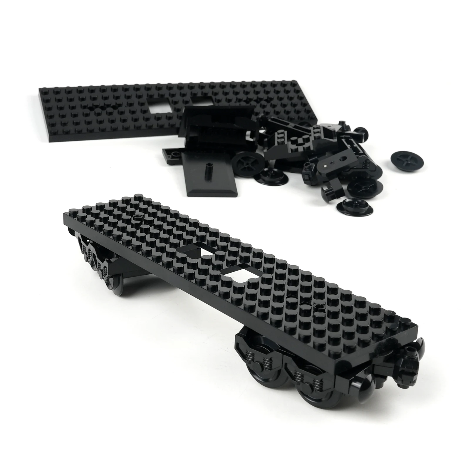City Train Track Series Building Block Retro Train Base Assembly Model DIY Accessories Compatible MOC Bricks
