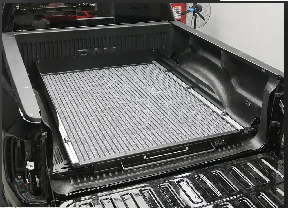 Customizable Aluminum Alloy Elevate Outdoor Slide-Out Truck Bed Tray Cargo Glide For Dodge Ram 1500 With/no Rambox