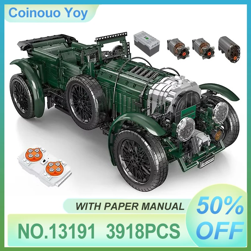 MOLD KING-ventilador de potencia de alta tecnología, modelo de coche de carreras 13191, bloques de construcción educativos, ladrillo, juguete MOC DIY para niños, regalo de Navidad