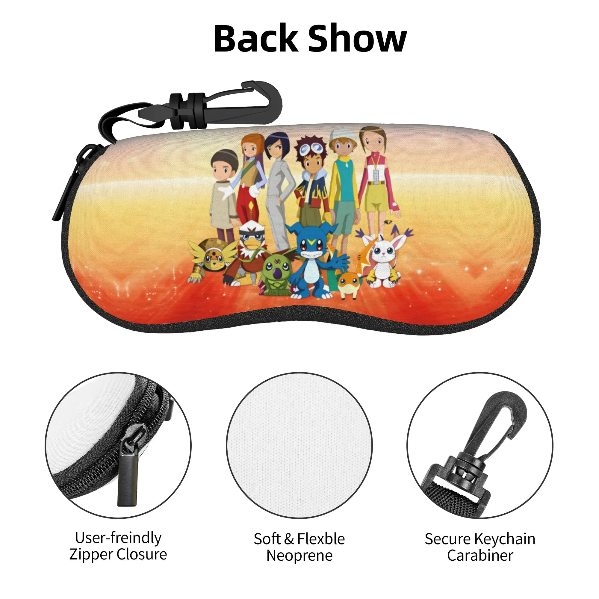 

Yolei Inoue Digimon Cody Hida Eyeglass Glasses Case Women Men Soft Takeru Takaishi Hikari Yagami Sunglasses Protective Pouch