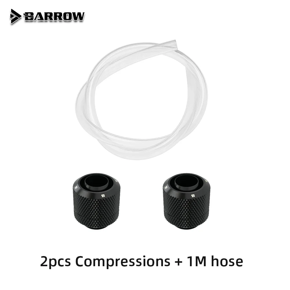 Barrow Water Cooling Fitting Kit  Hose Compressions 8pcs 10x13mm 10x16mm Soft Tube Connectors CPU Block Liquid Fluid Building