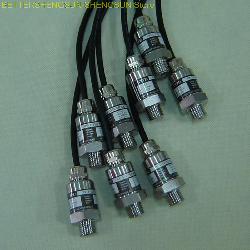 Pressure sensor stainless steel custom range three wire 0-10Bar 2 thread interface lead