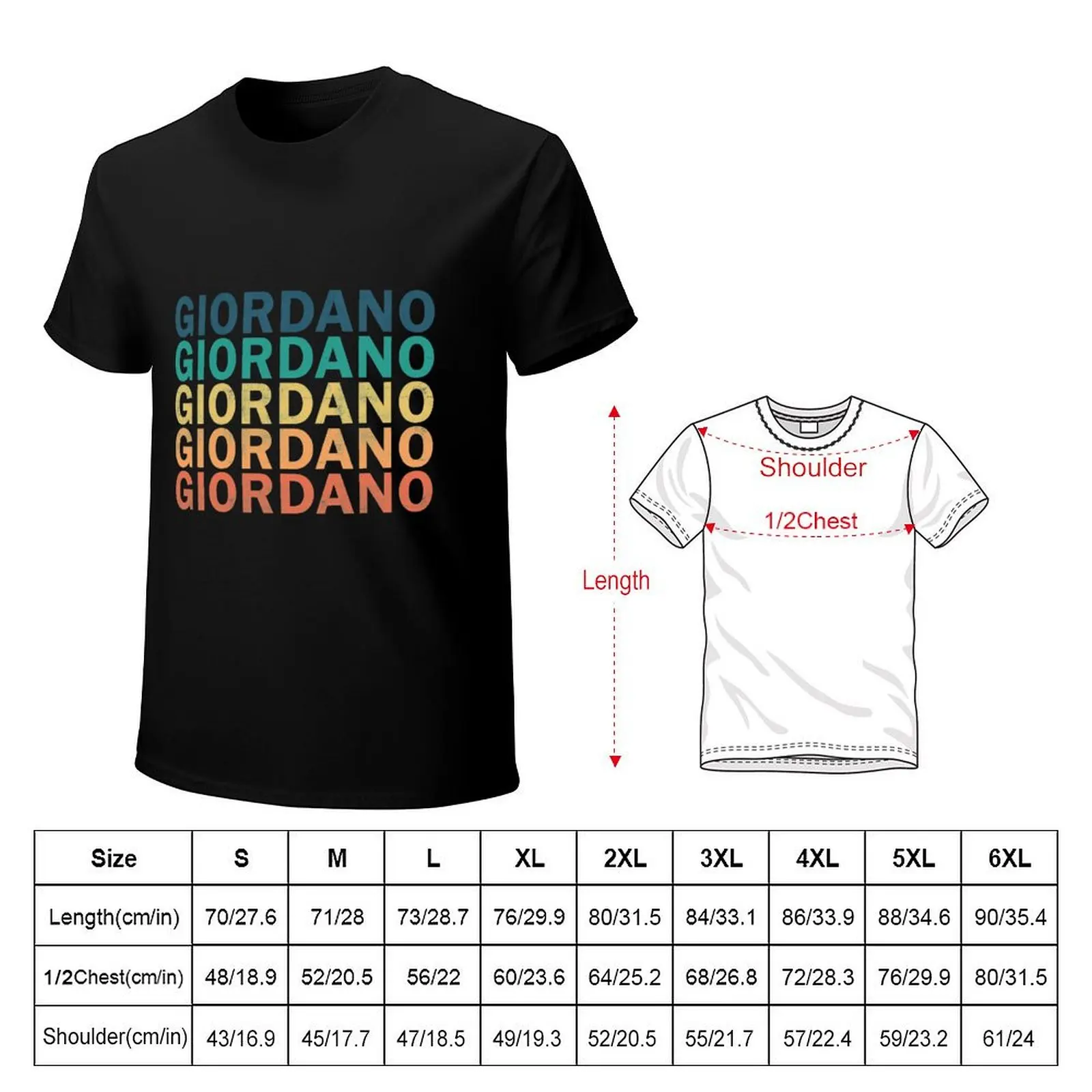 Giordano Name T Shirt - Giordano Vintage Retro Giordano Name Gift Item Tee T-Shirt vintage graphic tee t shirt men