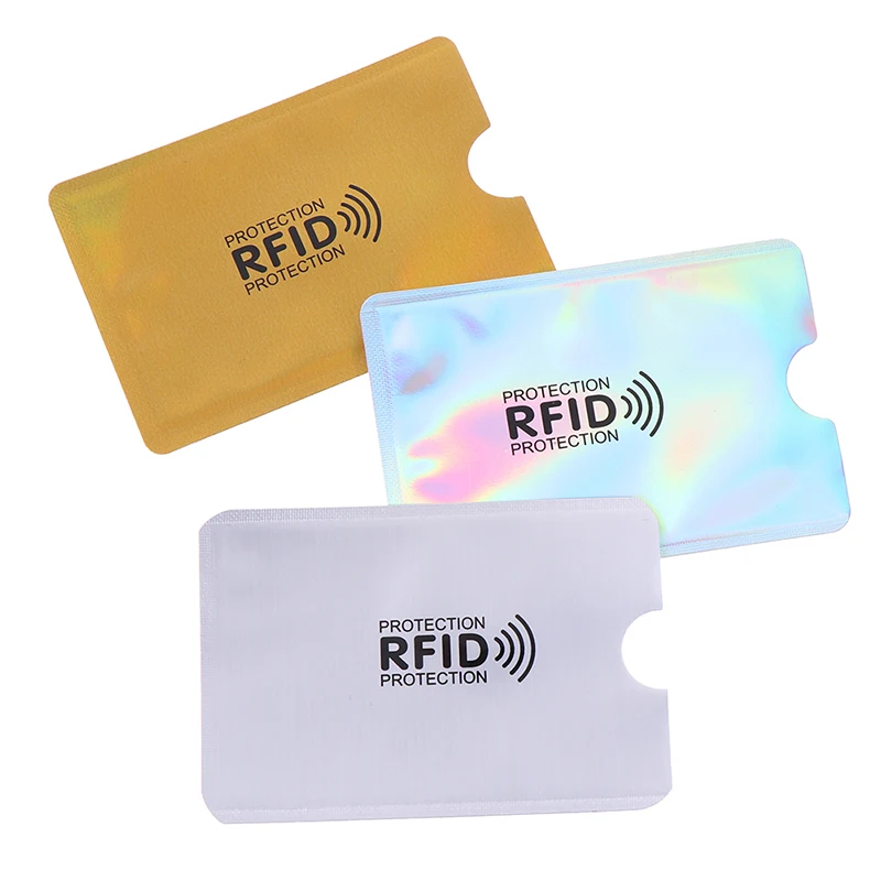10Pcs/set RFID Blocking Card Protector Debit Credit Contactless NFC Security Card Protect Case Anti Scanning Card Bag ID Holder