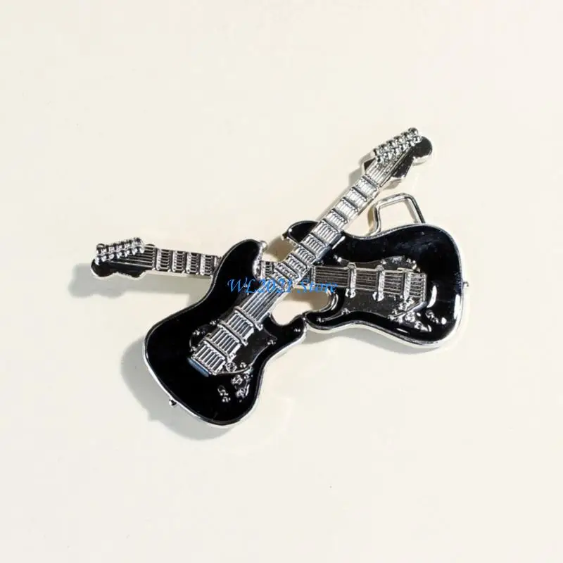 

G5GC Стильная гитарная пряжка с пряжкой деликатный двойной гитарный панк -пряжка подарок для мужчин