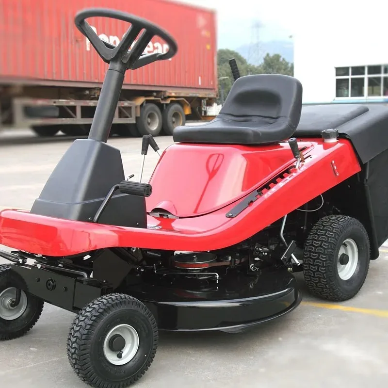 Ride-on zero-turn lawn car, Loncin-powered 42-inch riding four-wheel lawn mower, with grass collection box