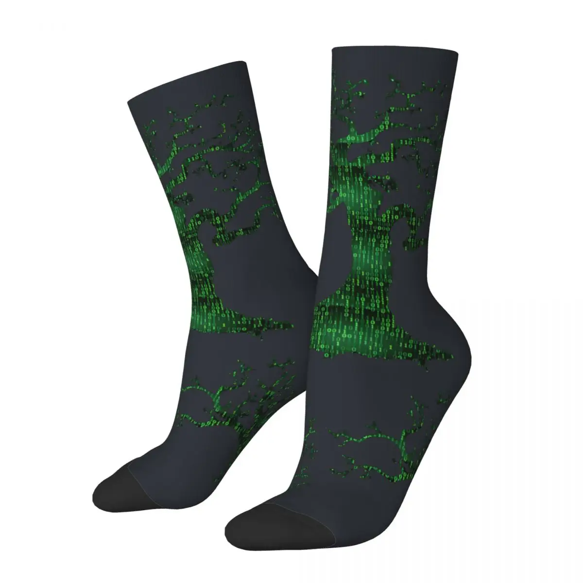 Binary Tree Cyber Security - Hacker Men's Socks Vintage Harajuku The Matrix Street Style Novelty Casual Crew Sock