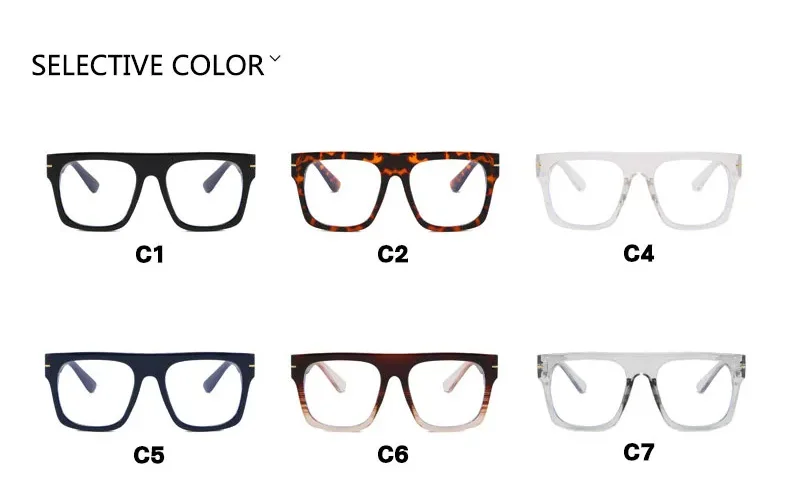 Luxuriöse Marken-Design-Lesebrille mit großem Rahmen und quadratischer Form für Männer und Frauen, klassische Business-Lesebrille mit Blaulichtfilter HS – Detail 7